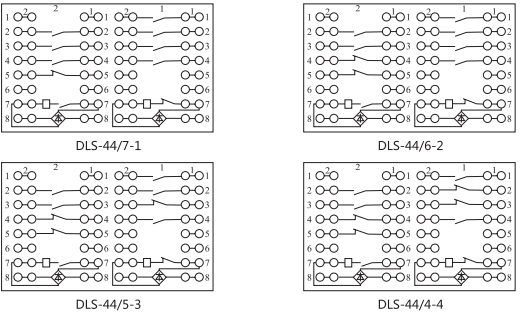 DLS-44/6-2雙位置繼電器內(nèi)部連接線(xiàn)圖片3